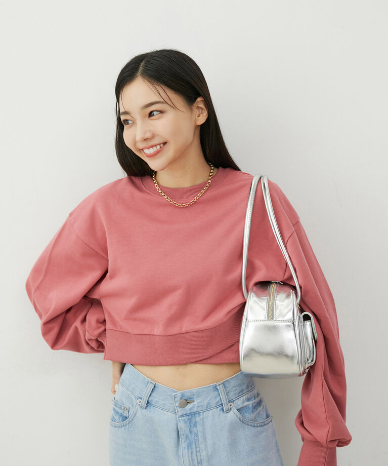 VIS「リブキャミ付きミニ裏毛短丈トップスセット」|スウェット・ジャージ|