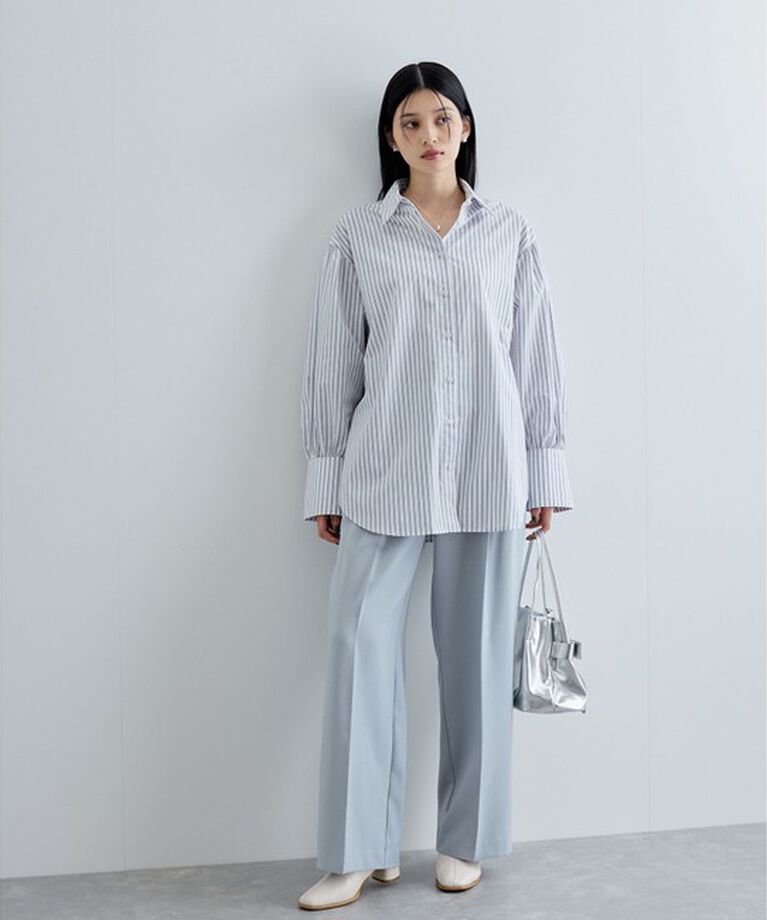 VIS「リボン付きバックシャーリングシャツ」|シャツ・ブラウス|