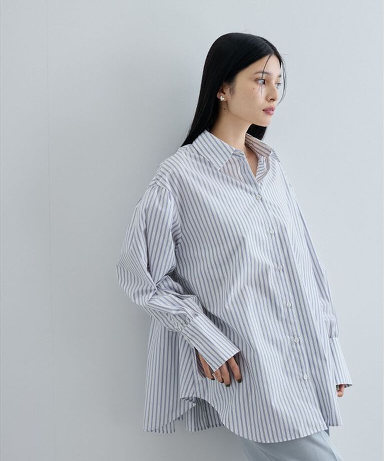 VIS「リボン付きバックシャーリングシャツ」|シャツ・ブラウス|