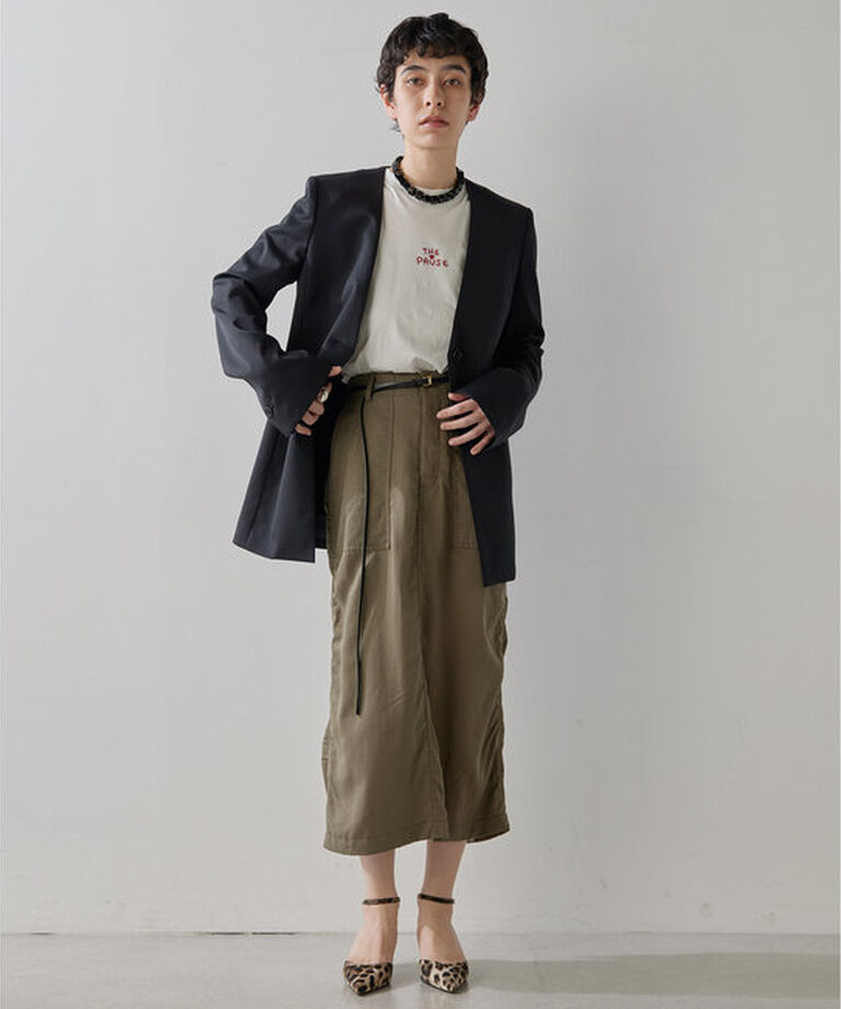 THE PAUSE「【THE PAUSE】THE PAUSE刺繍Tシャツ」|Tシャツ・カットソー|