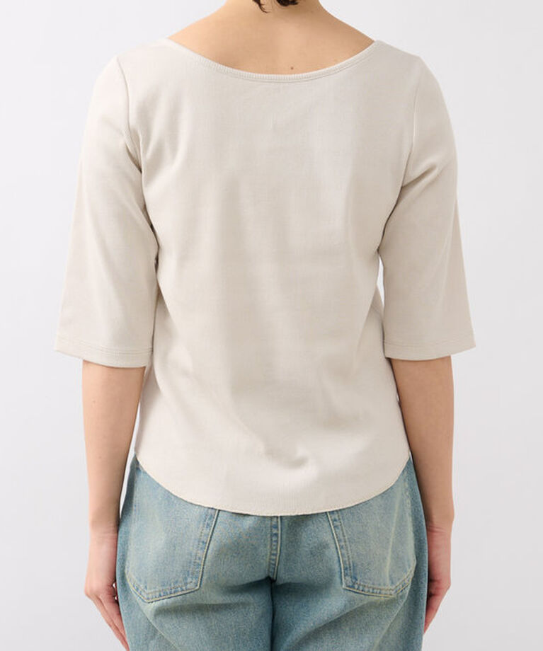  「【ご好評につき新色追加！/全骨格着やせ】2wayテレコTシャツ」|Tシャツ・カットソー|