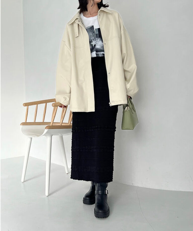  「【3色展開】フェイクレザージャケット」|その他|