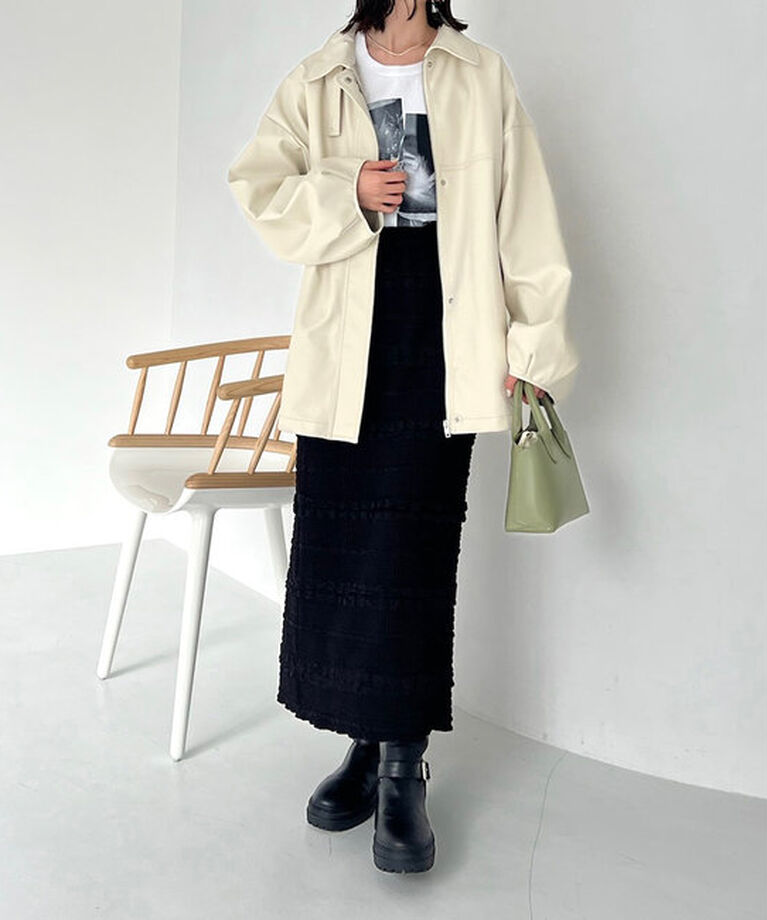  「【3色展開】フェイクレザージャケット」|その他|
