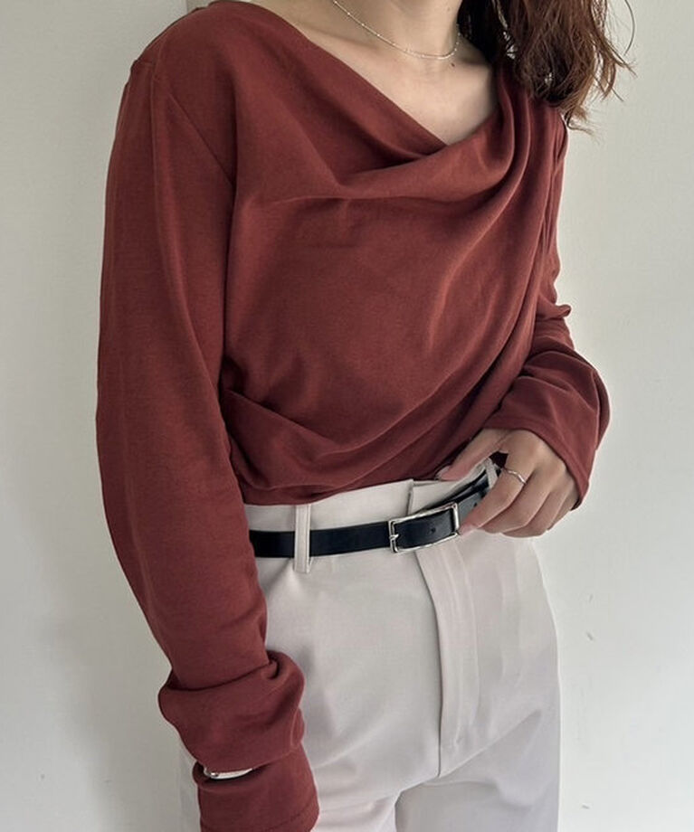  「オフショルロングTシャツ」|Tシャツ・カットソー|