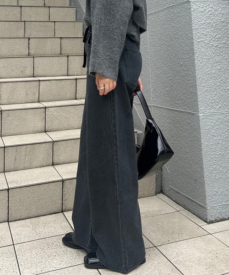 「リボンベルト付きデニム」|デニム|