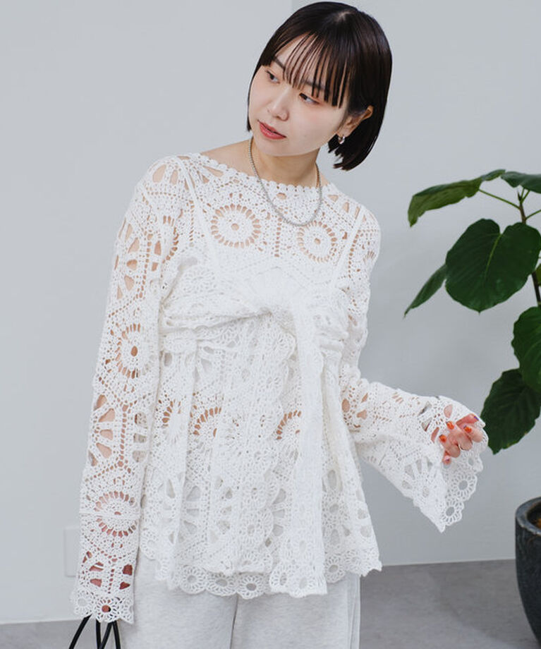  「クロシェトップス＆ ビスチェSET」|シャツ・ブラウス|