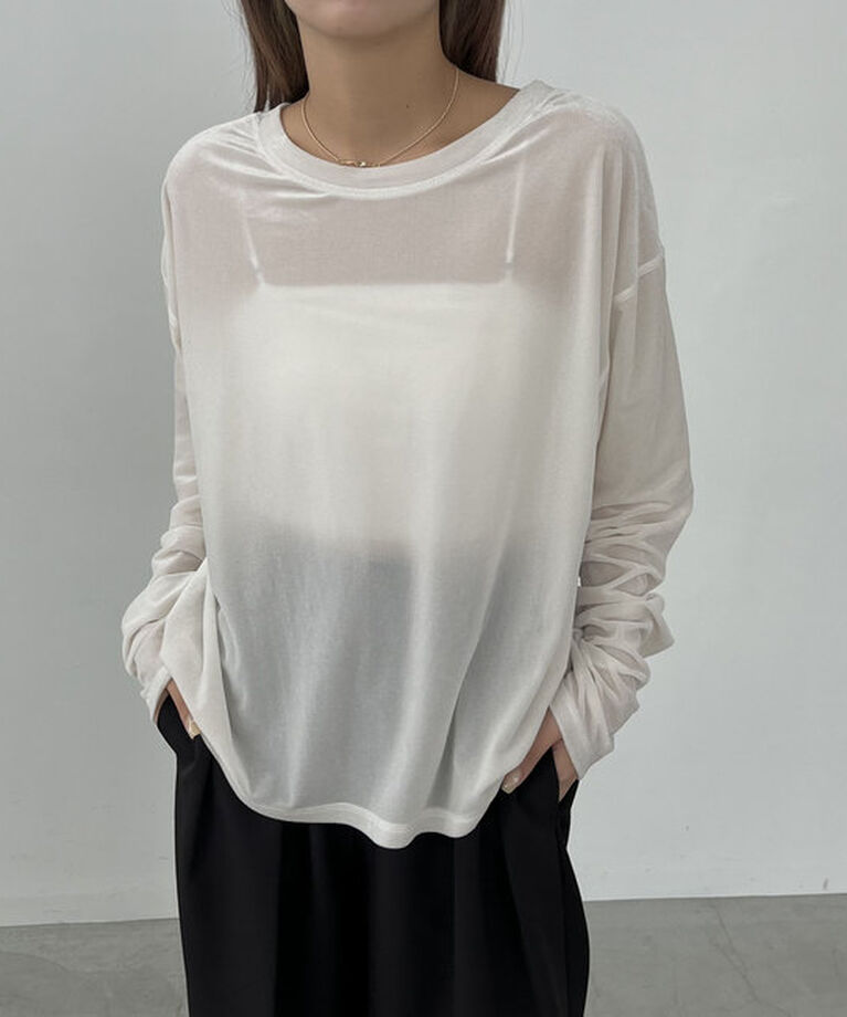  「【C.L】シアーベロアロンT」|Tシャツ・カットソー|