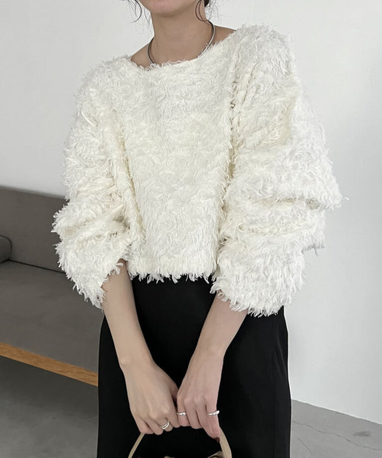  「【人気アイテム再入荷】フリンジボートネックプルオーバー」|ニット・セーター|