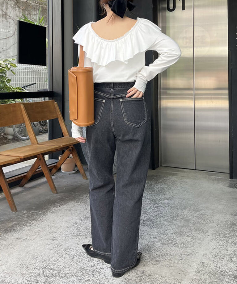  「フリル2WAYロンT」|Tシャツ・カットソー|