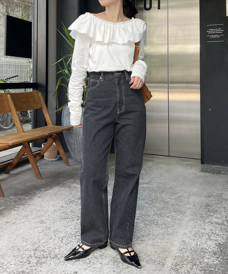  「フリル2WAYロンT」|Tシャツ・カットソー|