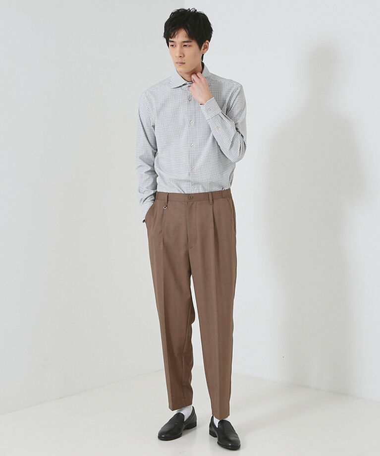 ABAHOUSE「【FLEX SHIRTS】ドライモーメント ギンガムチェックシャツ」|シャツ・ブラウス|