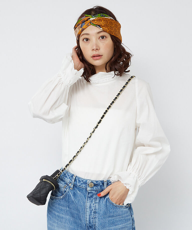 Rouge vif「レースハイネックブラウス」|シャツ・ブラウス|