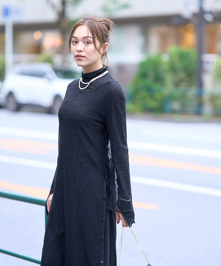 Rouge vif「前後２WAYサイドスリットレースワンピース」|ワンピース|