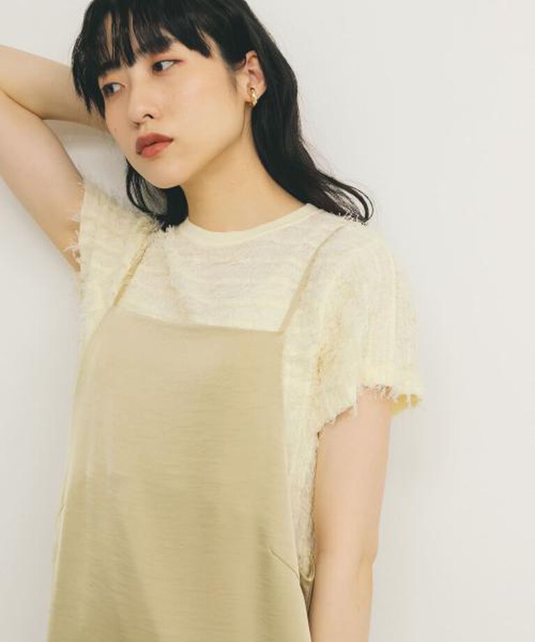  「KBF ミニフリンジニットTEE」|ニット・セーター|