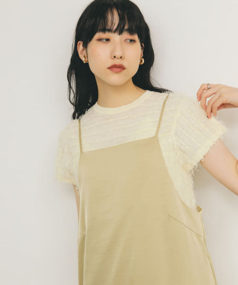  「KBF ミニフリンジニットTEE」|ニット・セーター|