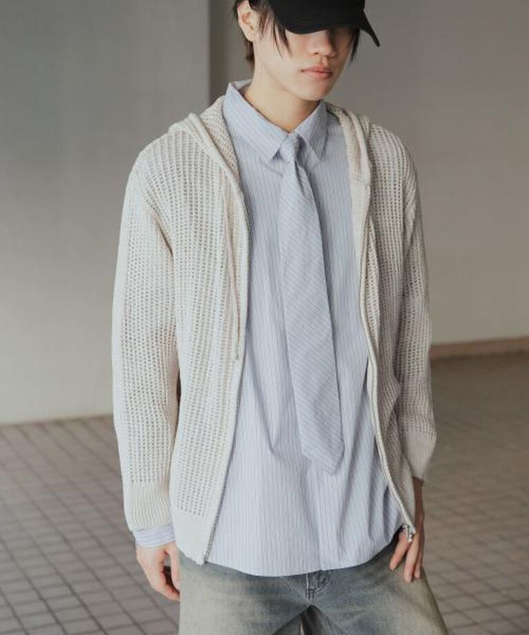 SENSE OF PLACE by URBAN RESEARCH「SENSE OF PLACE シアーメッシュフーディージップパーカー」|パーカー|