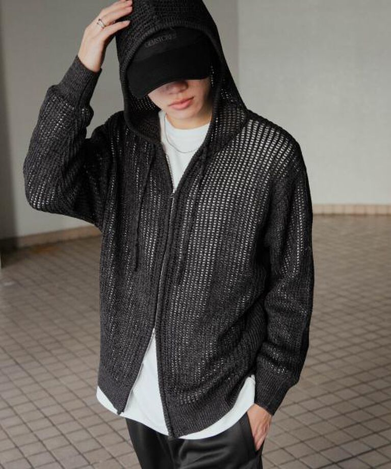 SENSE OF PLACE by URBAN RESEARCH「SENSE OF PLACE シアーメッシュフーディージップパーカー」|パーカー|