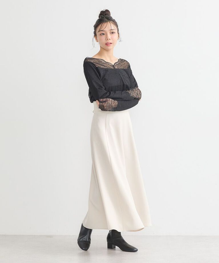 earth music&ecology「あったか2wayレースプルオーバー」|Tシャツ・カットソー|