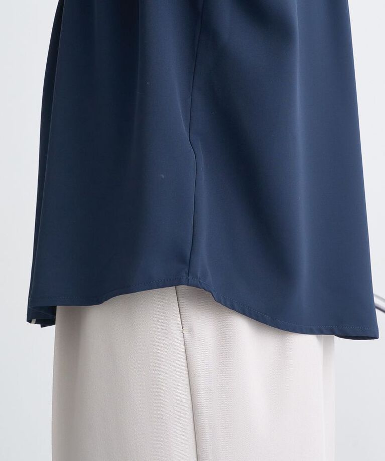 earth music&ecology「バイカラータックブラウス　25SS オフィス 春 夏」|シャツ・ブラウス|