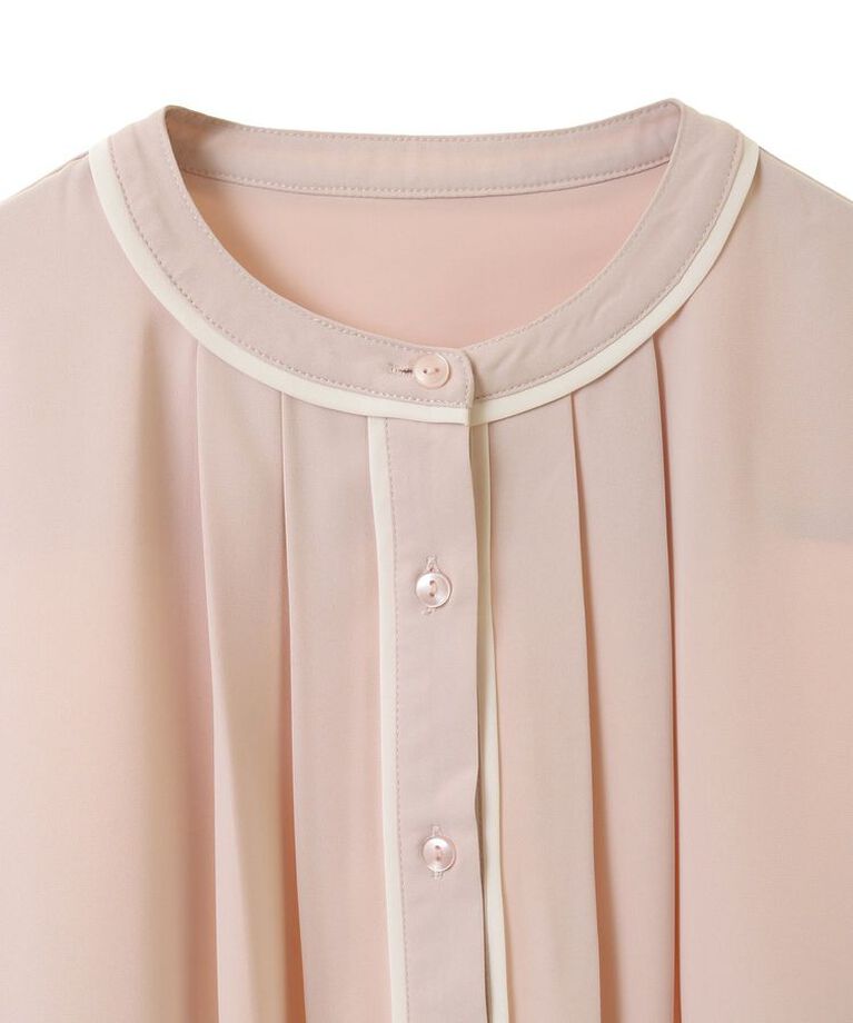 earth music&ecology「バイカラータックブラウス　25SS オフィス 春 夏」|シャツ・ブラウス|