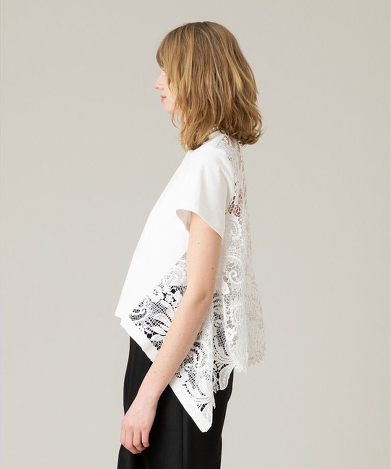 LOULOU WILLOUGHBY「【LOULOU WILLOUGHBY】レースドッキングプルオーバー」|Tシャツ・カットソー|