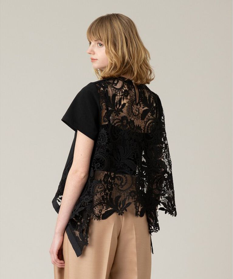 LOULOU WILLOUGHBY「【LOULOU WILLOUGHBY】レースドッキングプルオーバー」|Tシャツ・カットソー|