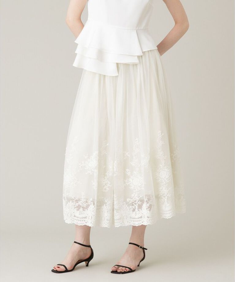 LOULOU WILLOUGHBY「【LOULOU WILLOUGHBY】レーシーチュールスカート」|スカート|