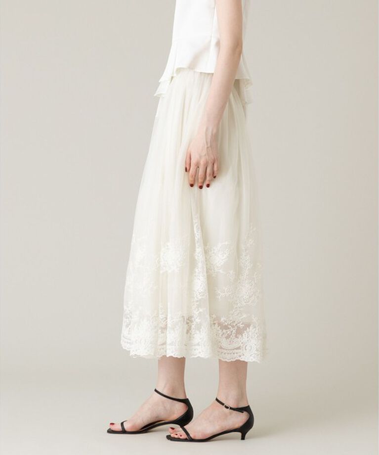 LOULOU WILLOUGHBY「【LOULOU WILLOUGHBY】レーシーチュールスカート」|スカート|