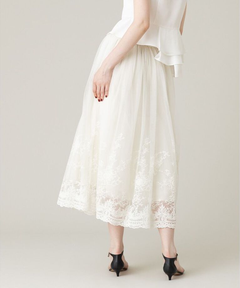 LOULOU WILLOUGHBY「【LOULOU WILLOUGHBY】レーシーチュールスカート」|スカート|