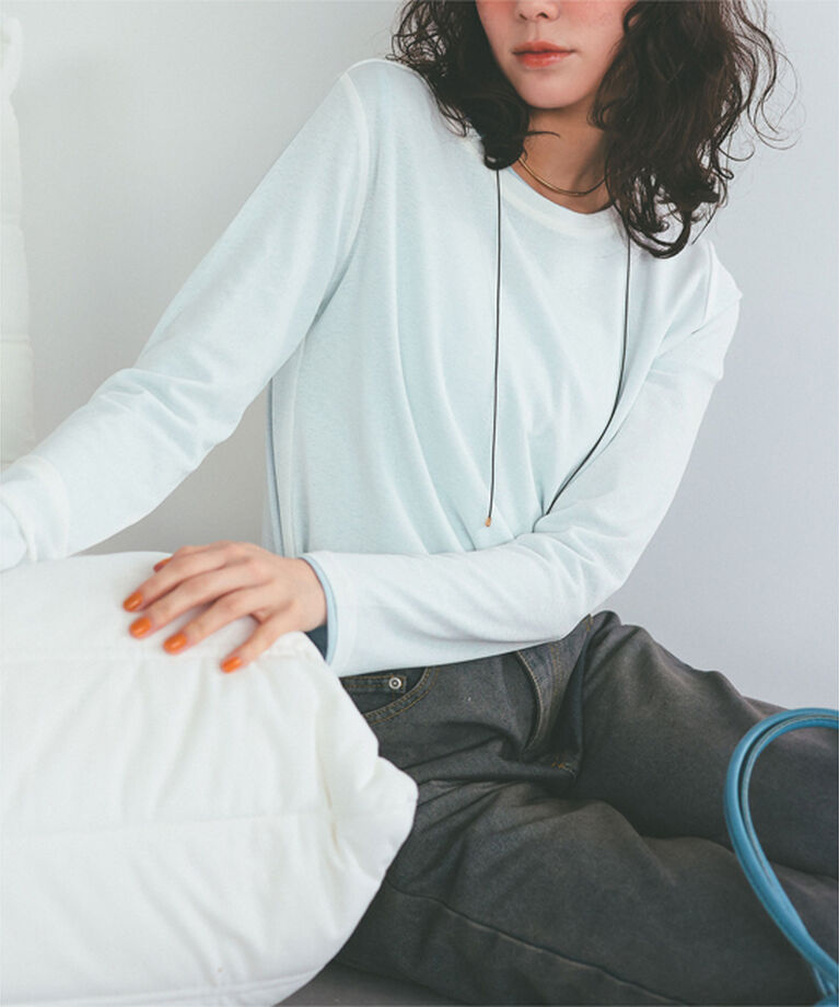 titivate「シアーカットソーロングスリーブトップス」|Tシャツ・カットソー|