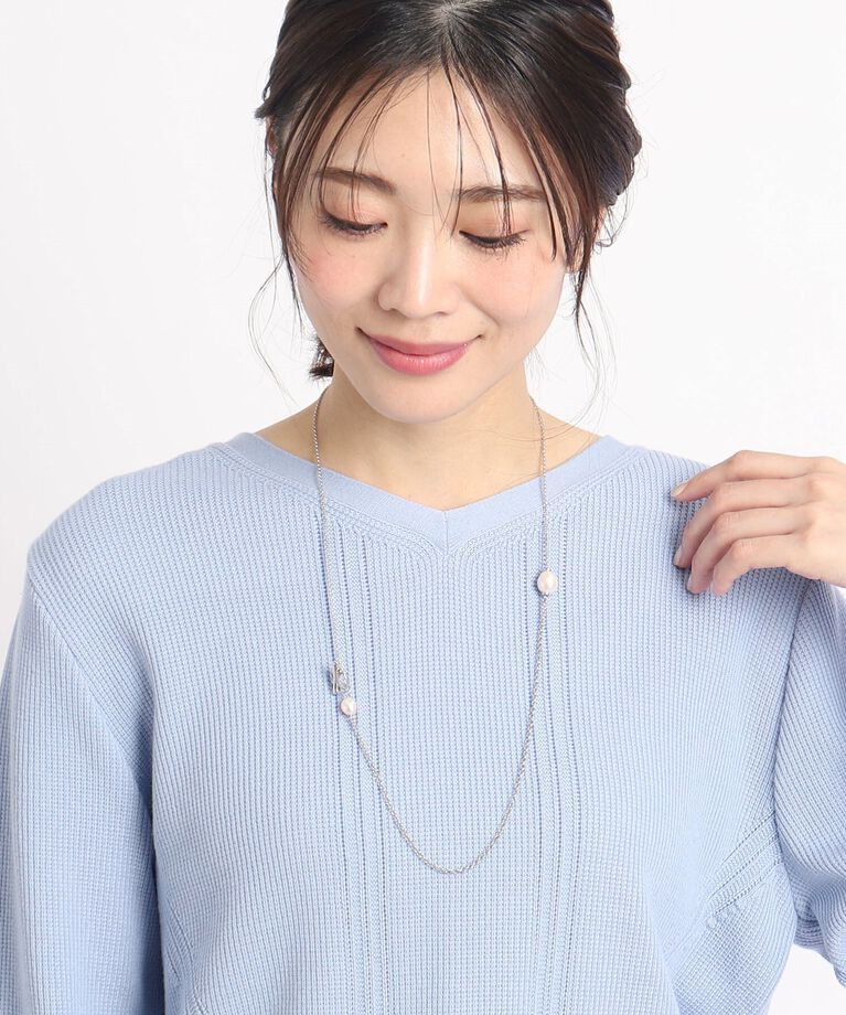 Reflect「【春SALE】淡水パールロングチェーンネックレス」|ネックレス|
