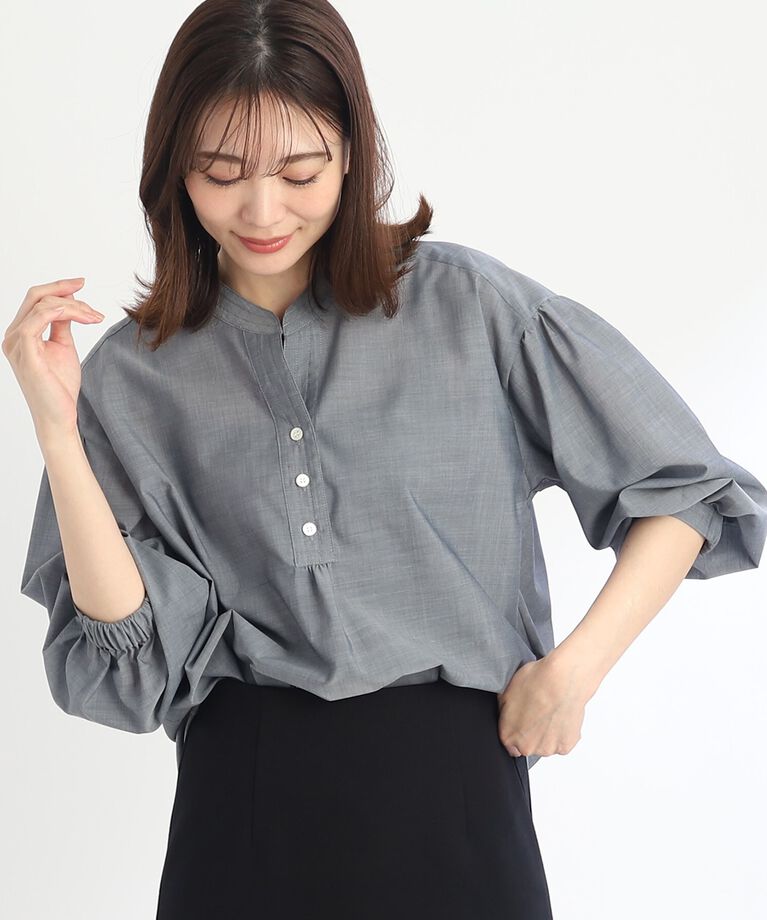 Reflect「【SALE／接触冷感／洗える】オフボディシャツブラウス」|シャツ・ブラウス|