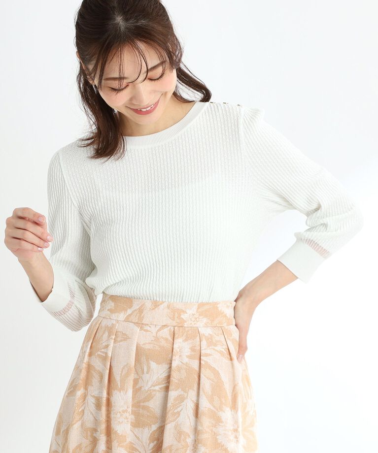 Reflect「【春SALE】ボタンディティールニット」|ニット・セーター|
