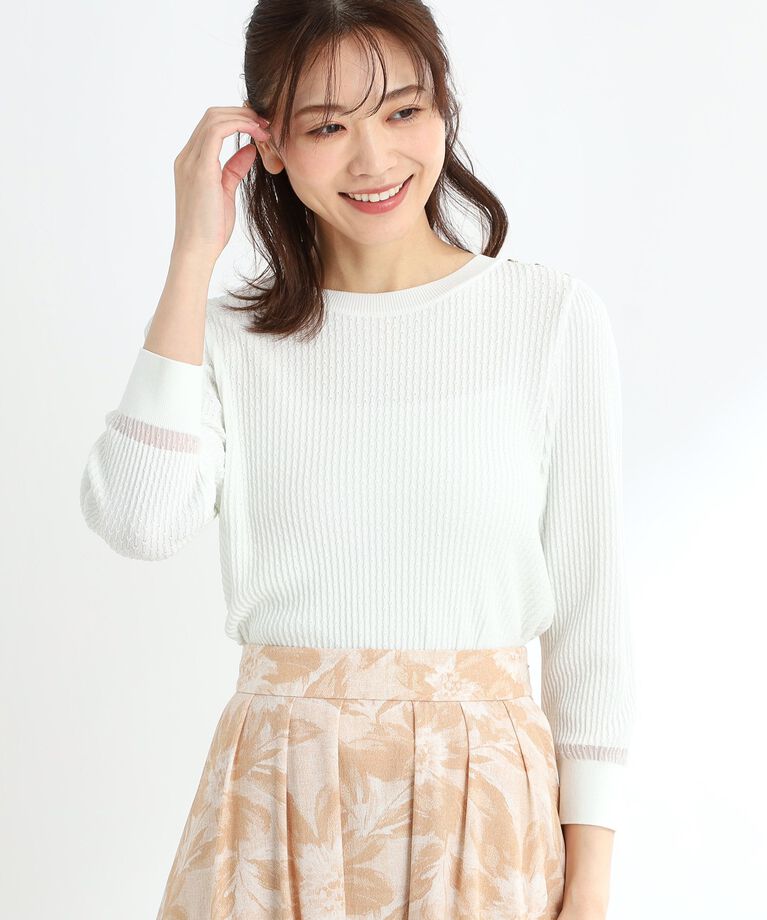 Reflect「【春SALE】ボタンディティールニット」|ニット・セーター|