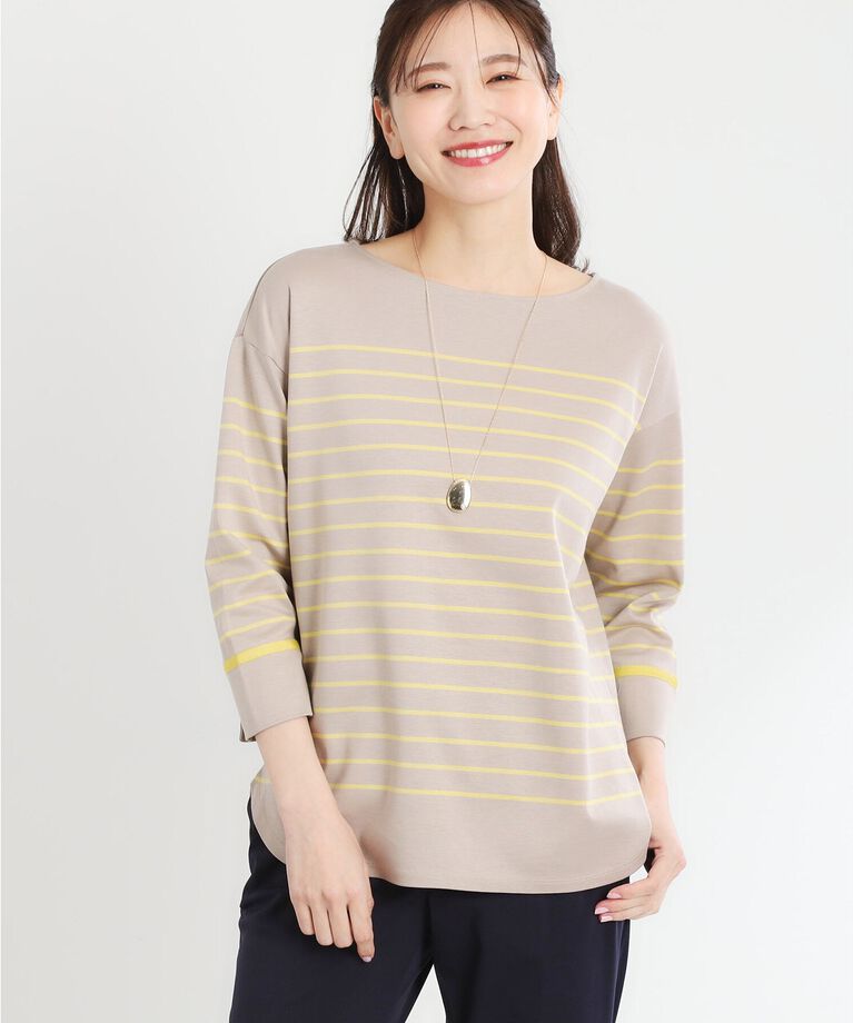Reflect「【UVカット／接触冷感／洗える】パネルボーダープルオーバー」|Tシャツ・カットソー|