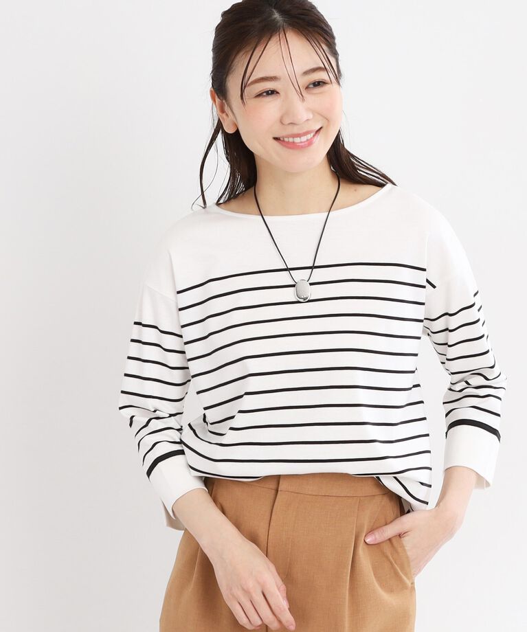 Reflect「【UVカット／接触冷感／洗える】パネルボーダープルオーバー」|Tシャツ・カットソー|