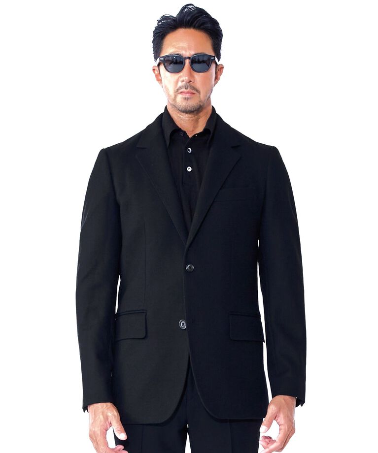 DRESSTERIOR「【セットアップ可】【干場義雅×MOVB×DRESSTERIOR】トリプルコラボ ウールジャケット」|テーラードジャケット|ブラック(019)