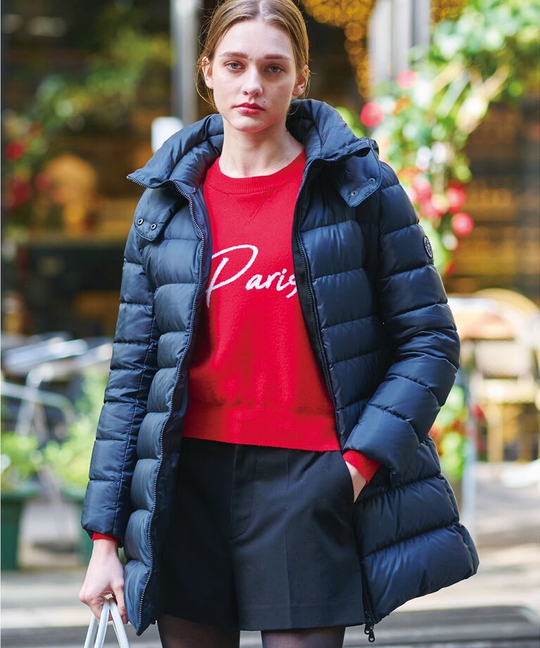 DRESSTERIOR「【大人百花冬号掲載 モデル美香さん着用】ホワイトグースダウンドレスコート」|ダウン|
