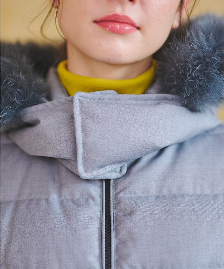 DRESSTERIOR「【大人百花冬号掲載　モデル美香さん着用】ブルーフォックスファーロングダウンコート」|ダウン|