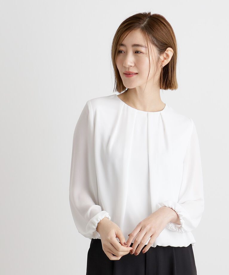 grove「シフォンジョーゼットタックブラウス」|シャツ・ブラウス|