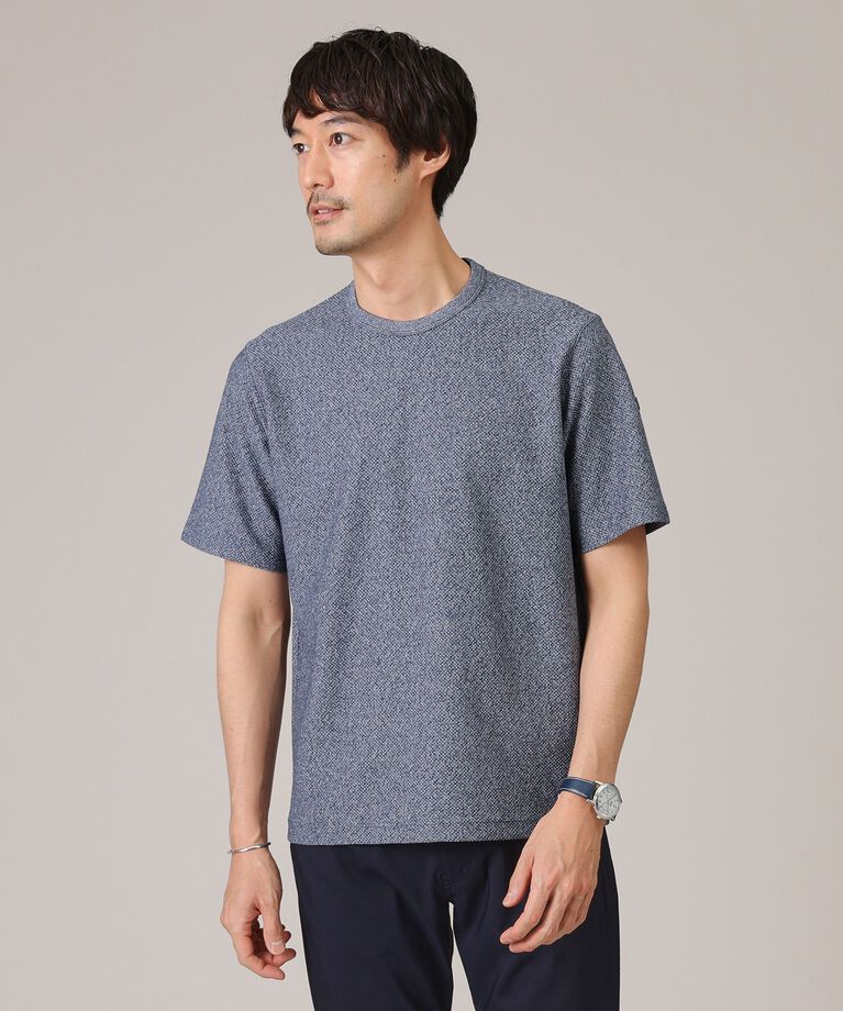TAKEO KIKUCHI「【尾州織/Made in JAPAN】メランジ Tシャツ」|Tシャツ・カットソー|ブルー(093)