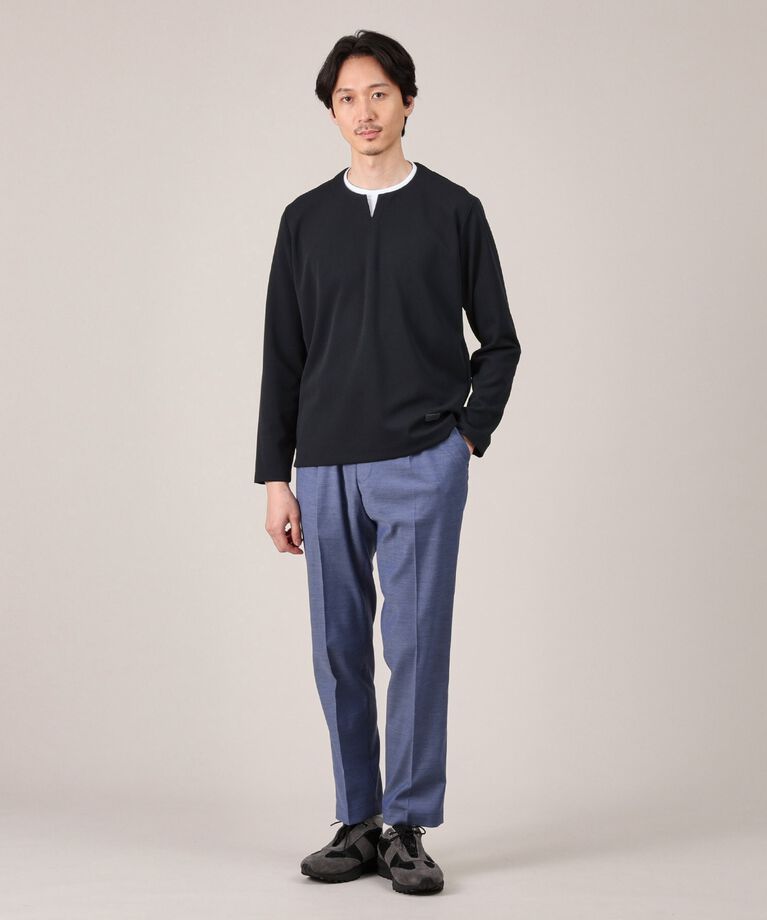 TAKEO KIKUCHI「【Made in JAPAN】フェイクレイヤード　キーネック　カットソー」|Tシャツ・カットソー|