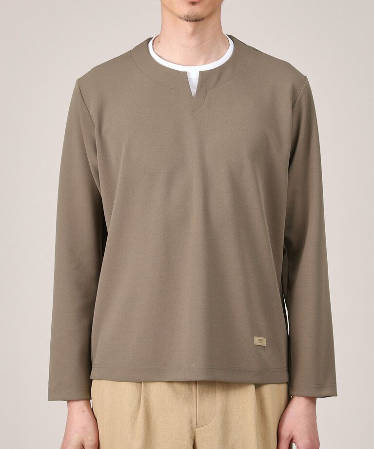 TAKEO KIKUCHI「【Made in JAPAN】フェイクレイヤード　キーネック　カットソー」|Tシャツ・カットソー|