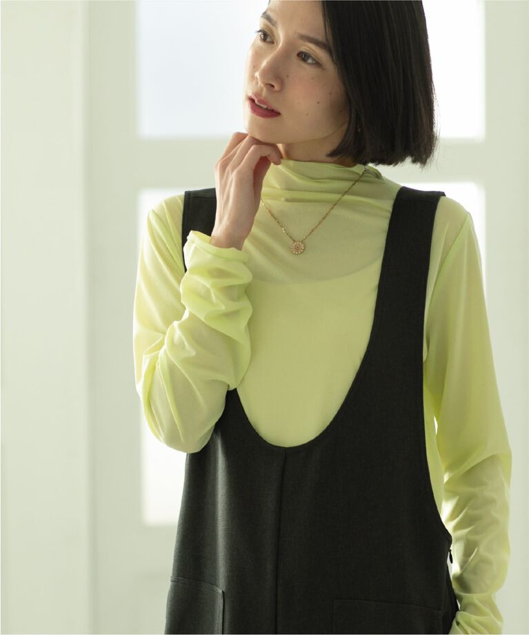 OPAQUE.CLIP「≪ヒルナンデス！で紹介≫ シアーメロウハイネックトップス」|Tシャツ・カットソー|