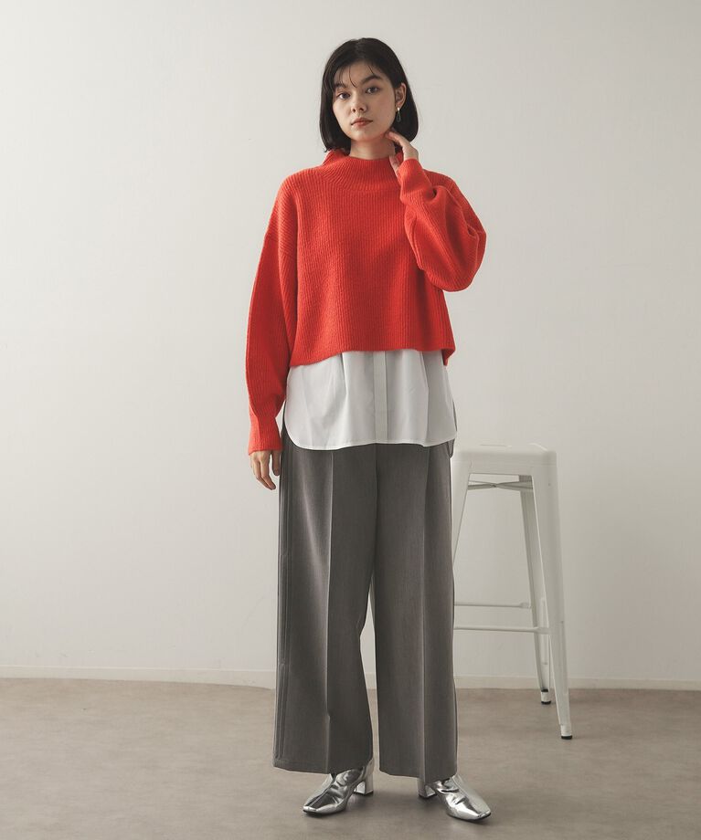 OPAQUE.CLIP「サイドタックワイドパンツ【洗濯機洗い可】」|その他|