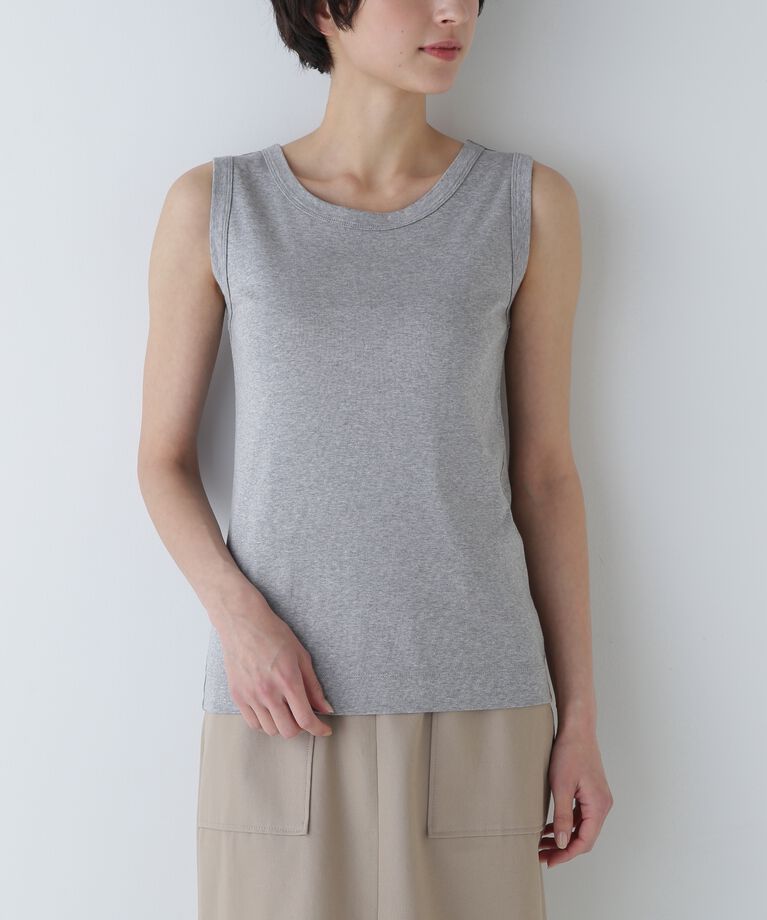  「◆オーガニックコットンタンクトップ」|Tシャツ・カットソー|TOPグレー