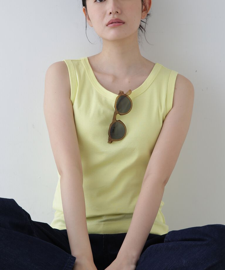  「◆オーガニックコットンタンクトップ」|Tシャツ・カットソー|イエロー