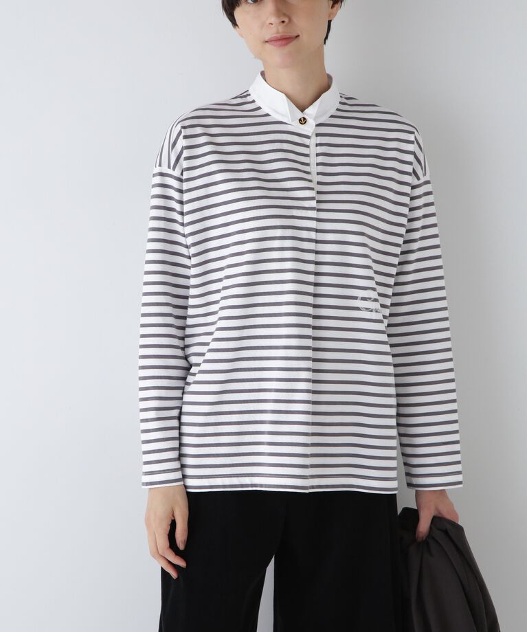  「◆布帛ドッキングプルオーバー」|Tシャツ・カットソー|