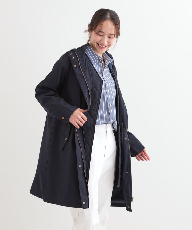 SHOO･LA･RUE「【撥水/防花粉/S-LL】ライナー付き ミリタリーフーデッドコート」|その他|
