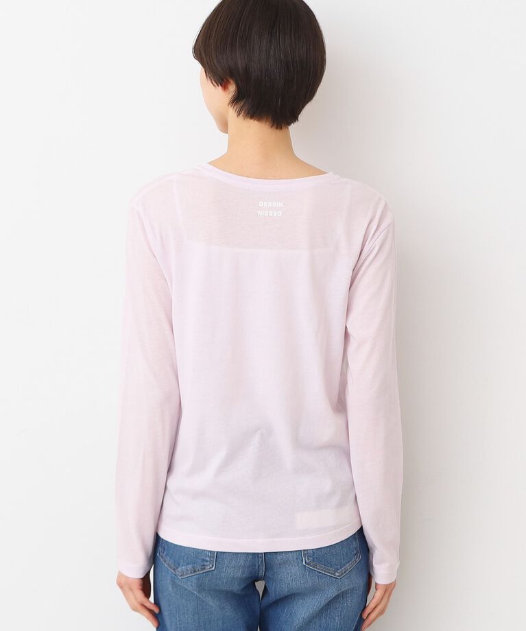 Dessin「【洗える】クルーネックシースルーロンT」|Tシャツ・カットソー|